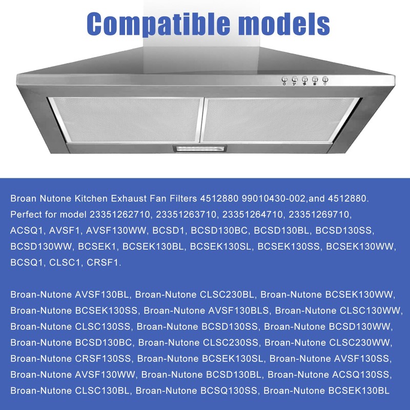 S99010430-002 Range Hood Filter 15-3/4" x 13-7/8" x 3/8"(2-Pack,5-Layer Aluminum