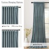 StangH 90 inches Velvet Curtains Stone Blue - Back Tab