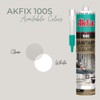 Akfix 100S RTV 100% White Silicone Caulk (12x10.1 fl.oz.) -