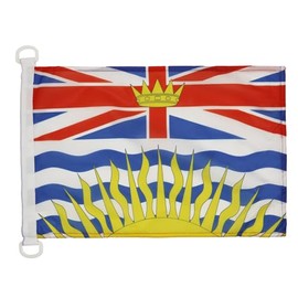 British Columbia NAUTICAL Flag 18'' x 12'' - Canada - Canadian region of British Columbia flags 30 x 45 cm - Banner 12x18 in for boat - Drapeau Colombie-Britannique AZ FLAG