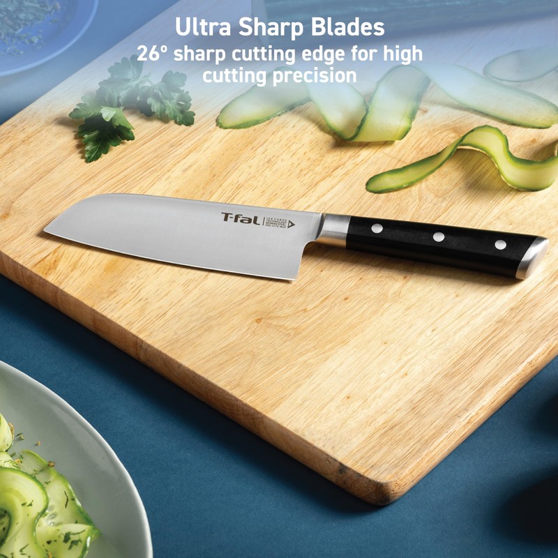 T-fal Ice Force German Stainless Steel Santoku Knife, Utility knife