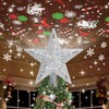 Kesfitt Christmas Tree Topper Lighted with 6 Projection Modes,Christmas Star