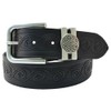 Lee River 40Mm Genuine Black Leather Belt With Celtic Loop