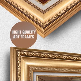 The Last Supper by Leonardo Da Vinci The World Classic Art Reproductions,Giclee Prints Framed WallArt for Home Decor,Image With Liner Size:30x16 inches,Golden Framed Size:36x22 inchs