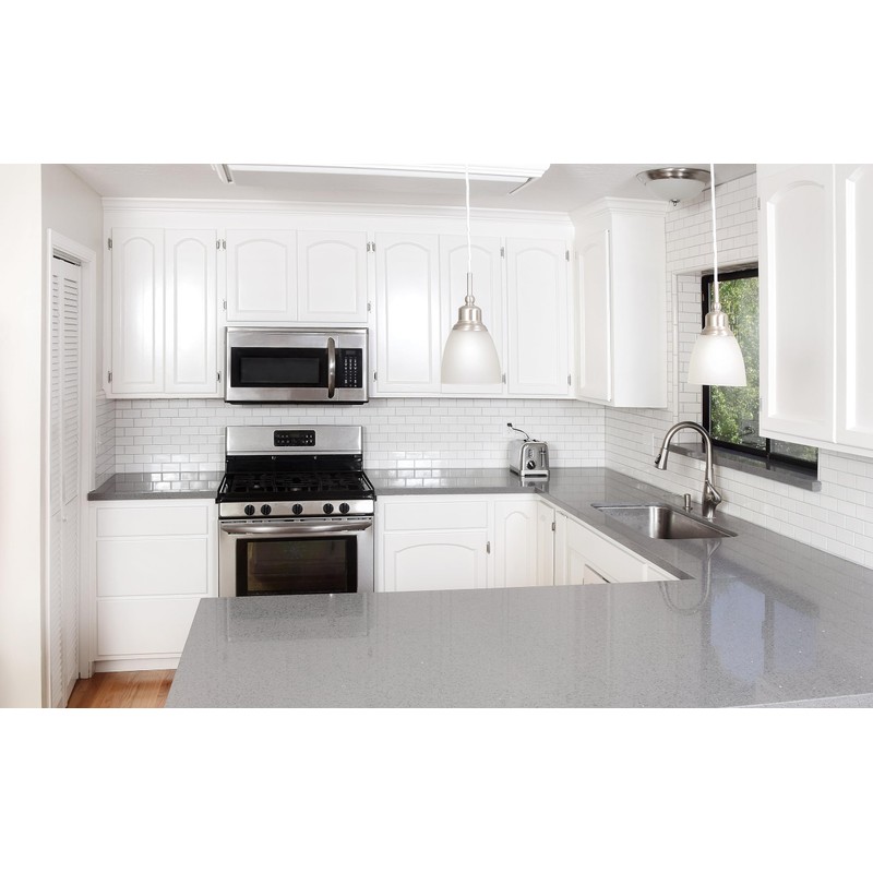 DecoBasics Cabinet Hinges Brushed Nickel for Kitchen Cabinets Doors (5