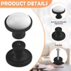 WMYCONGCONG 10 Pcs Black Kitchen Cabinet Knob Round Knobs 1.3"/33mm