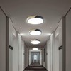 LED Ceiling Light Fixture, Modern 12" Minimalist Round Wood Flush