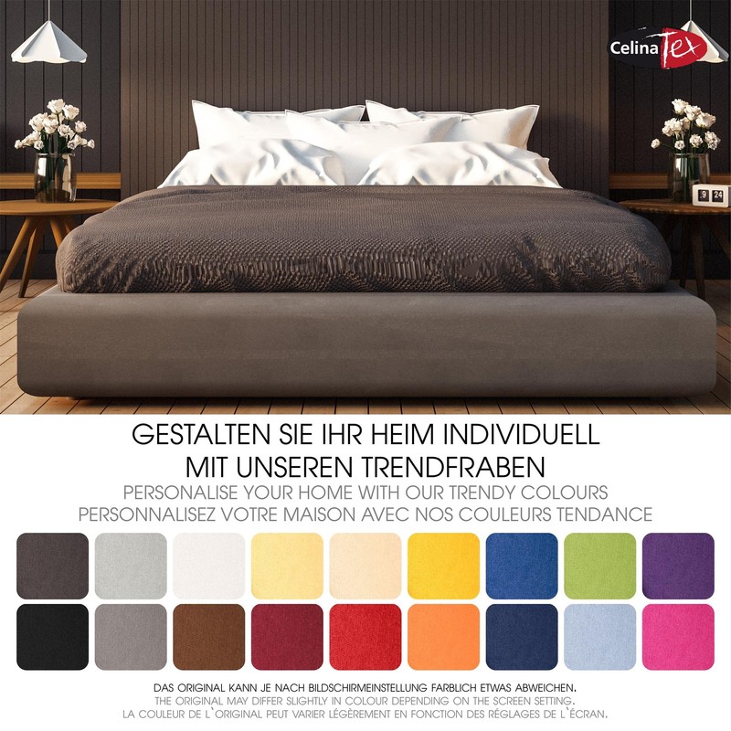 CelinaTex Lucina Topper Fitted Sheet Divan Cover Cotton 140x200-160x200 cm