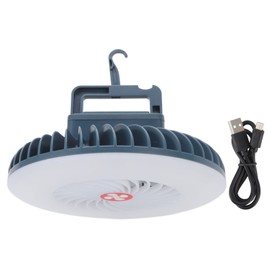 Portable Camping Fan Light LED with Magnet Hook USB Charging for Outdoor Emergency Hanging