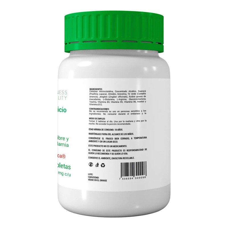 Viten Sp | 60 Tabletas | Guaraná, Té Verde, Jengibre