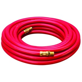 Amflo 512-25E Abrasion Resistant 1/4" x 25' Rubber Air Hose Stays Flexible in All Weather Conditions - Great for Garage, Shop, Industry, and Home use