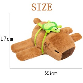 MEZHEN Capybara Snap Bracelet Children's Capybara Plush Toy Snap Bracelets Capybara Cuddly Toy Snap Bracelet Plush Toy Swatter Bracelet Gift Children's Birthday Birthday Easter