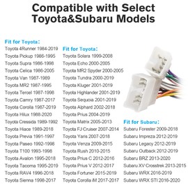 Zenoruslky 16Pin Radio Wiring Harness Compatible with Toyota Camry Corolla Highlander Matrix Prius RAV4 Yaris, 10/6Pin Car Stereo Wire Adapter Connector for Subaru Forester Impreza Legacy WRX