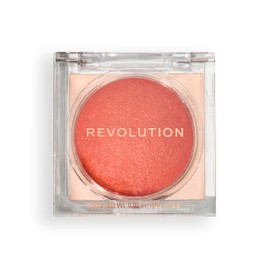 Revolution, Beam Bright Blush, Face Powder Blush, Easy to Blend & Buildable, Luminous Cheeks, Vegan & Cruelty Free, Orange Crush