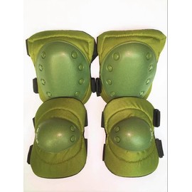 Summarytip - Juego de rodilleras tácticas militares, coderas y coderas para airsoft, paintball, patines, deportes al aire última intervensión, equipo de seguridad (verde militar)