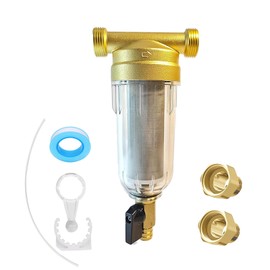 Water Filter, Reusable, Pre-Filter, Water Filter, Spin Down Sediment, Water Filter, Water Prefilter, Sediment Filter for Sediment Filter, Well Water Hose (3/4 Inch to 1/2 Inch)