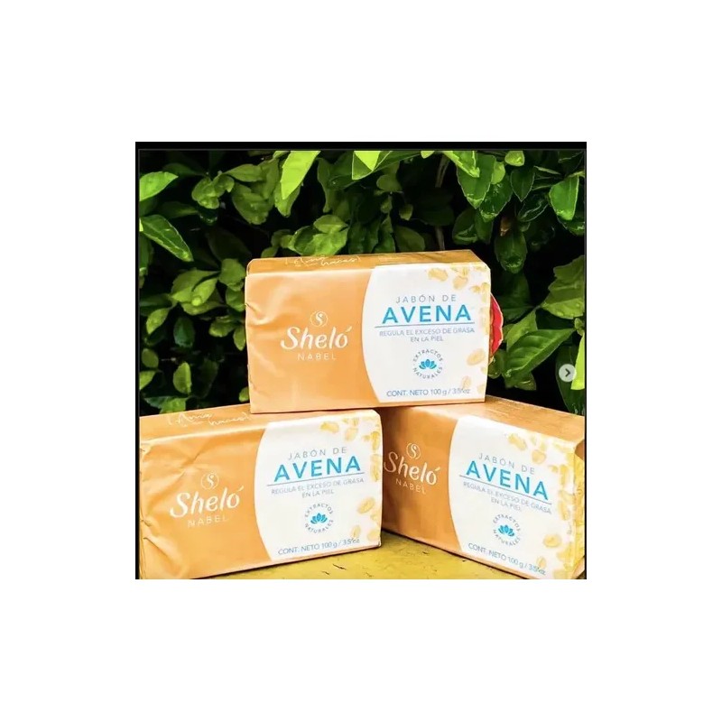 5 Pack Jabón Avena Sheló Nabel Irritación Exceso De Grasa
