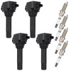 KILOAUTO 4 Ignition Coils with 4 Iridium Spark Plugs fit