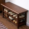 XKZG Storage Bench Wooden Shoe Bench Rustic Solid Wood Entryway