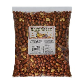 Naturalee Peanuts, With Skin Spanish Peanuts 1 lbs - Roasted No Salt - Heart Health, High Protein