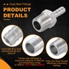 HARFINGTON 4pcs 1/4" to 1/4" NPT Male Stainless Steel Hose