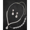 JELIEE - Juego de collar de vidrio para mujer, collar