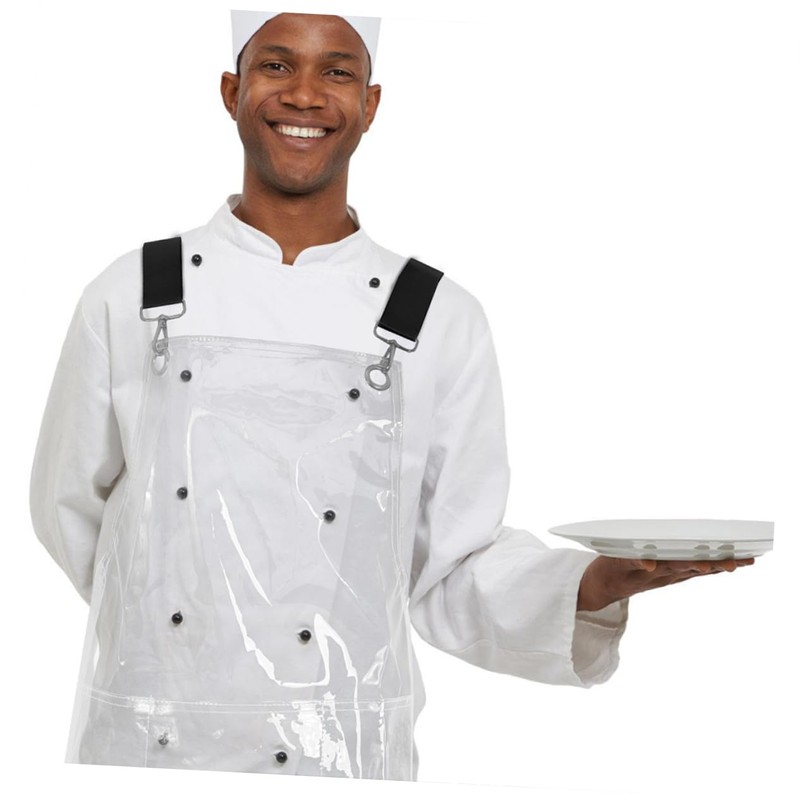 FOMIYES Clear Apron With Pockets Transparent Hair Salon Apron For