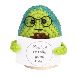 GZPCXMZ Mini Funny Positive Potato, Crochet Doll Cheer Up Gifts for Friends Party Decoration Encouragement (Green)