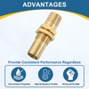 sourcing map 2Pcs 5/8" Hose Barb Fitting, Brass Hex Head