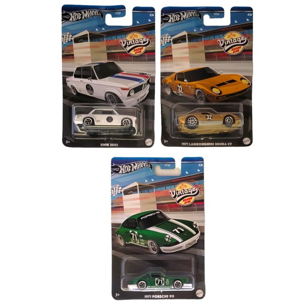 Hot Wheels 2024 Vintage Racing Club Set of 3 Diecast
