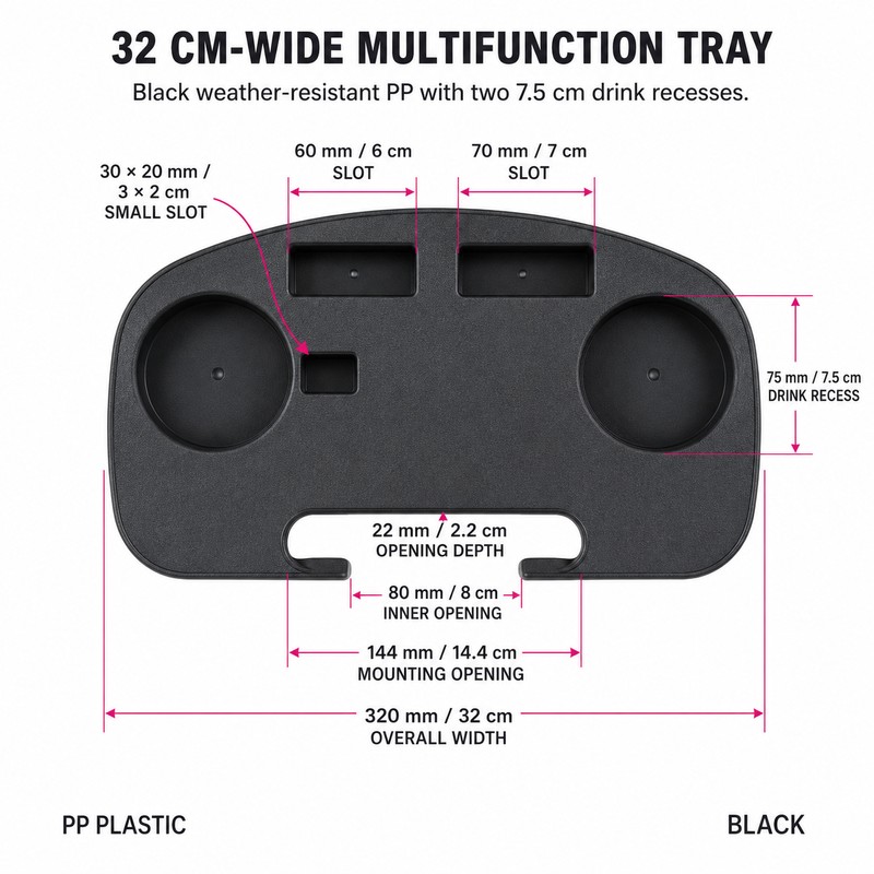 Recliner Chair Side Tray for Outdoor Relaxing – Dual Drink