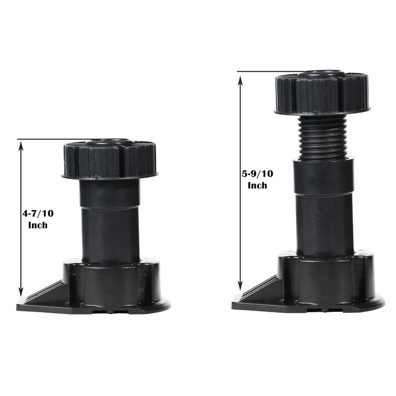 Berta 4-Pack, Cabinet Leveler Legs-330 lb Capacity, Leg-Adjusts from 4