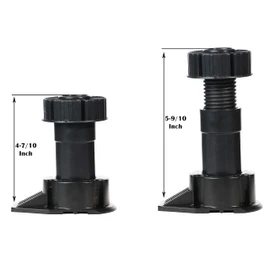 Berta 4-Pack, Cabinet Leveler Legs-330 lb Capacity, Leg-Adjusts from 4 7/10" - 5 9/10" (120-150 mm) (120-150 mm, 4 Pieces)