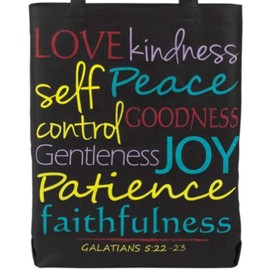 Religious Inspirational Gifts for Women, Fruits of the Spirit Tote Bag, 16 Inch