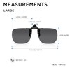 Clip On Sunglasses, Fits Over Most Glasses with Easy Attachment,