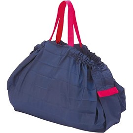 Marna (Marna) Shupatto Compact Bag L (Navy) Shupatto One-Pull Collapsible Eco Bag (Large Capacity, Durable) S419B