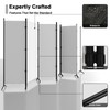 Room Divider 6-Panel Privacy Screen, Portable Screen Steel Frame with