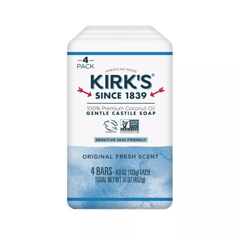Kirk's Original Gentle Castile Soap with 100% Premium Coconut Oil