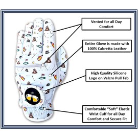 Mermaid Gear Caddy Shack Parody Funny Golf Glove – Men's Premium Cabretta Leather Durable Weather Grip LH or RH Sizes S-XXL Perfect Golfer Gift Gopher (X-Large, Worn on Your Left Hand)