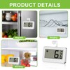 Digital Fridge Thermometer, 2 Pcs Mini Waterproof Freezer Thermometer Monitors