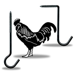 Pepperell Crafts Decor Hooks Designer Series (Rooster) Indoor/Outdoor Weather Resistant
