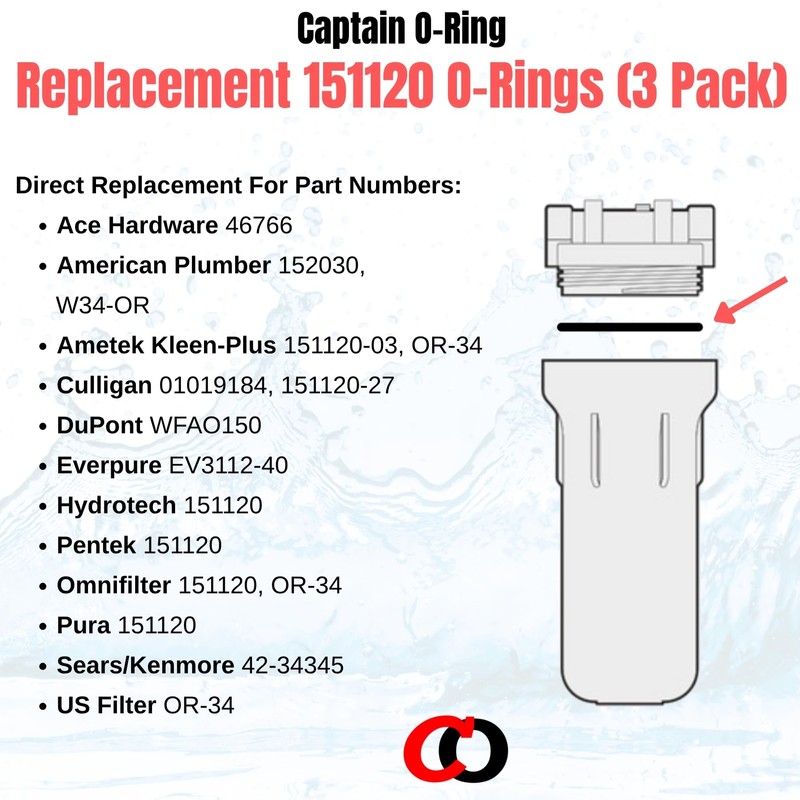Captain O-Ring - Replacement 151120 / W34-OR O-Ring Compatible with