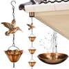 MorningRo 8.5ft Rain Chains for Gutters Outside with Anchor Basin