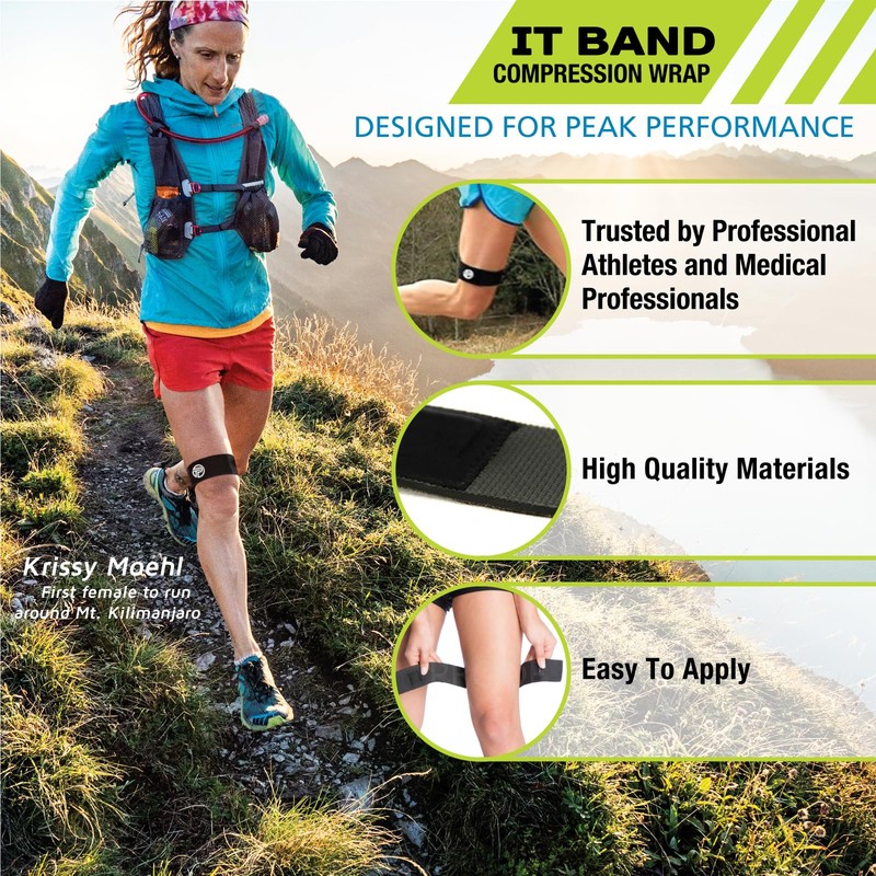 Pro-Tec Athletics IT Band Compression Wrap, Knee Brace, Compression Wraps,