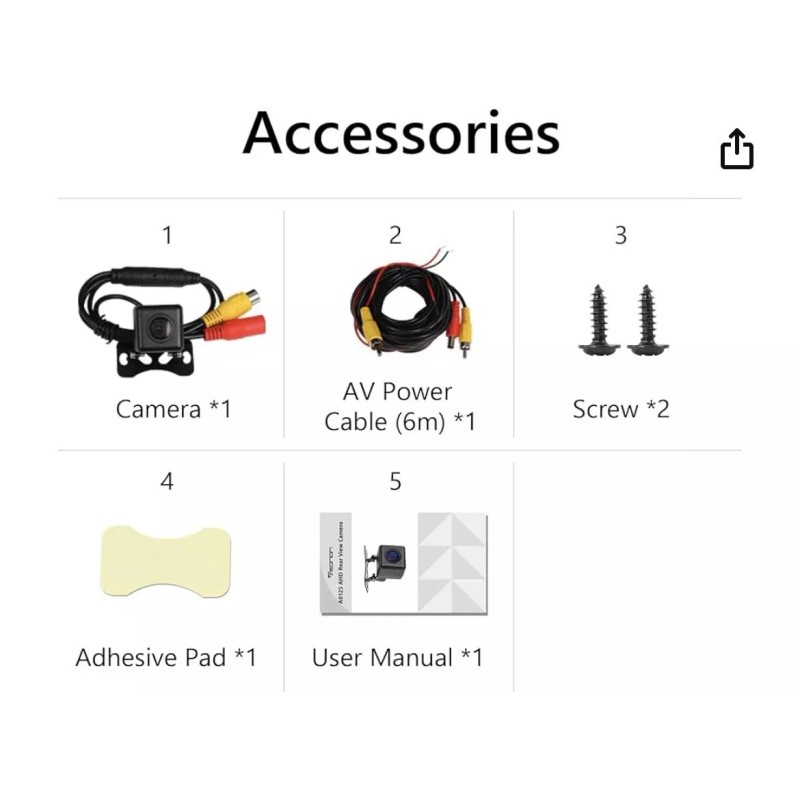 Eonon A0125 720P AHD HD Car Reverse Backup Camera 140°