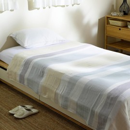 Showa Nishikawa 2230371310998 Gauze Blanket, 5 Ply Weave Gauze Blanket, Single Size, Brand Certified, For Summer, 55.1 x 74.8 inches (140 x 190 cm), Approx. 24.7 oz (700 g), Border (Mix), Made in