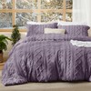 Bedsure Tufted Boho Comforter Set King Size - Grayish Purple