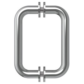 CRL 6" Chrome (BM Series) Tubular Back-To-Back Pull Handle