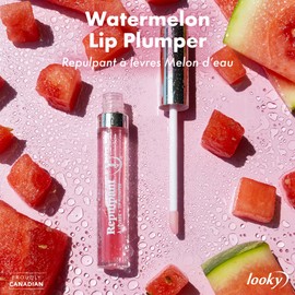 Looky Lip Plumper 2.5 ml (0.08 oz) - Instant Volumizing Lip Serum with Jojoba, Avocado & Coconut Oils - Hydrates, Softens & Redefines Lips - Natural, Vegan, Cruelty-Free, Paraben-Free - Made in Canada (#4 Melon)