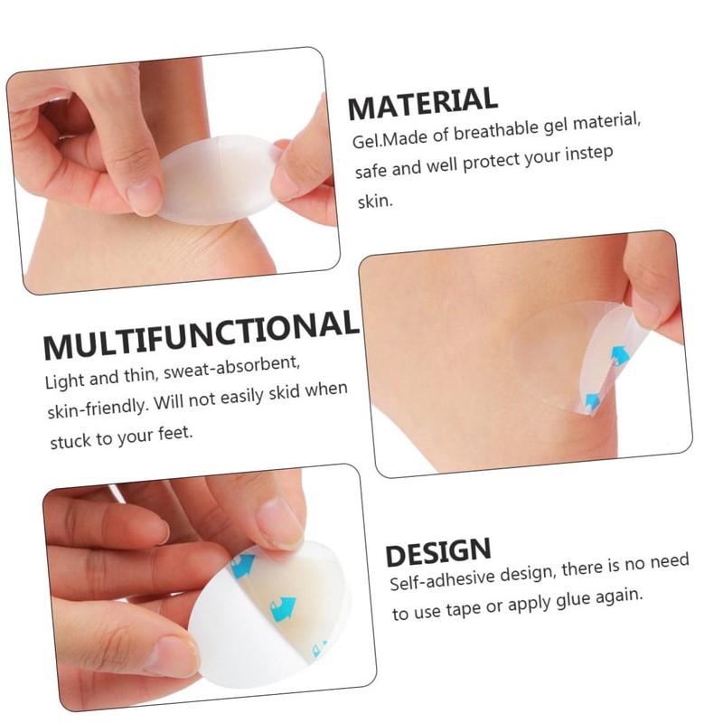 FRCOLOR 2sets Heel Cushion Stickers Hydrocolloid Patches Protective Foot Pad